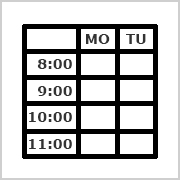 Preview Timetable for printing