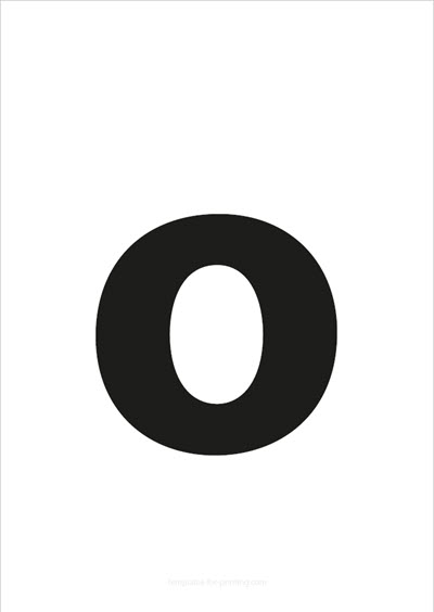Preview o lower case letter black for printing