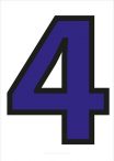 Blue Numbers Outline PDF | Printable 0–9 Templates