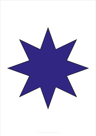 Preview Star blue for printing