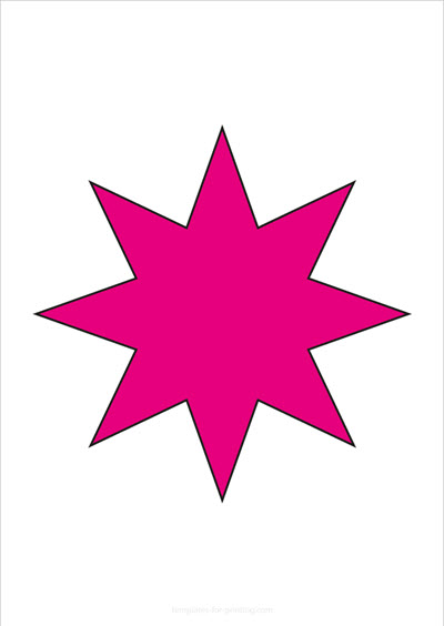 Preview Star pink for printing