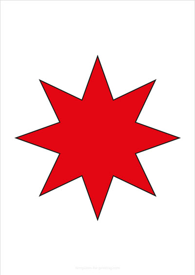 Preview Star red for printing