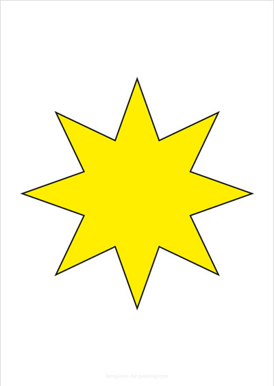 Preview Star yellow for printing