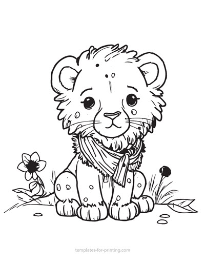 Preview Lion 002 for printing