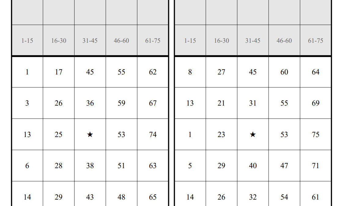 Bingo Cards PDF Generator