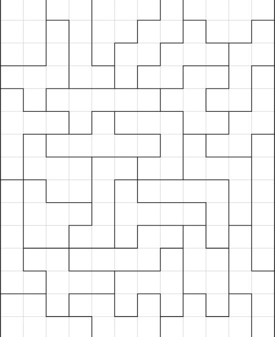 Black and White Hexomino Puzzles to print