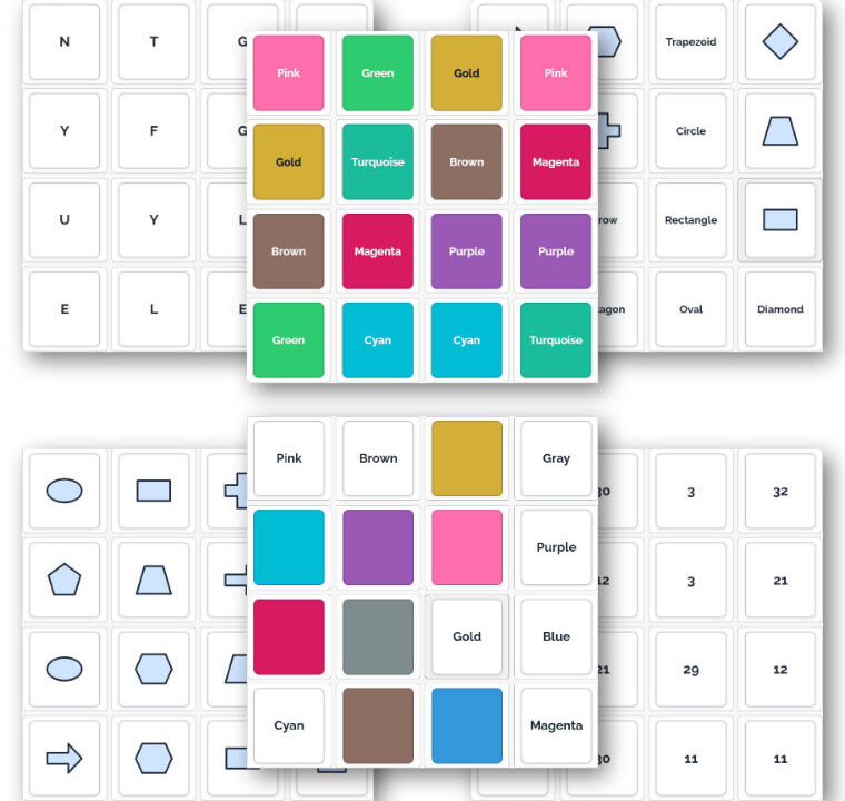 Printable Mixed Memory Cards