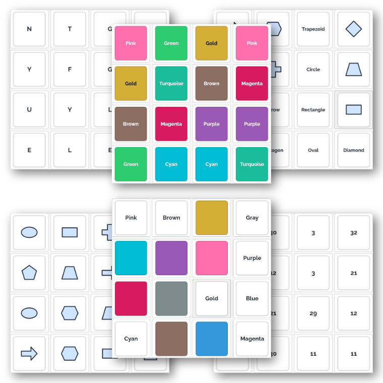 Printable Mixed Memory Cards