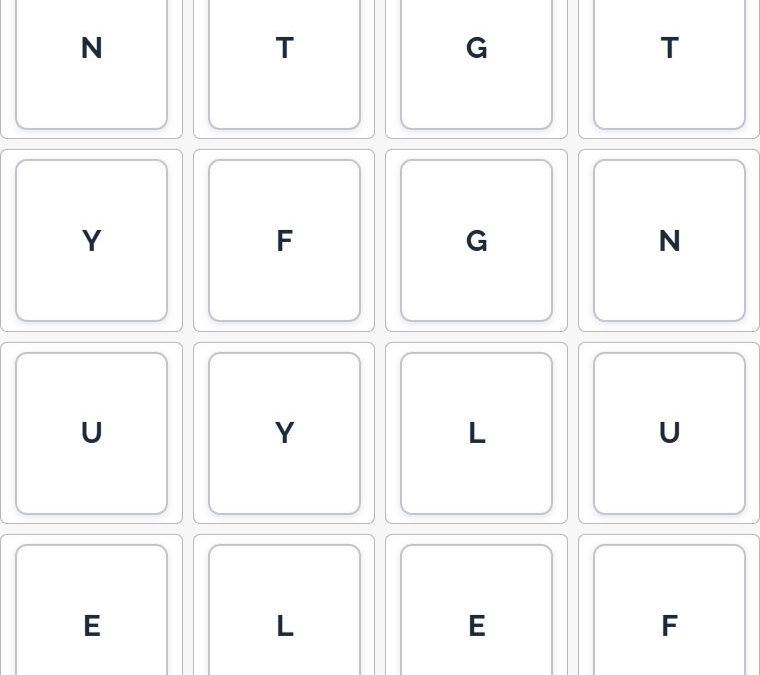Printable Letter Memory Cards