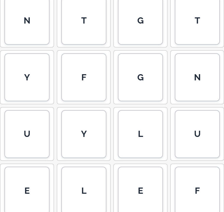 Printable Letter Memory Cards