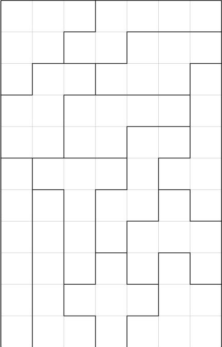 Black & White Hexomino Intruder Puzzle