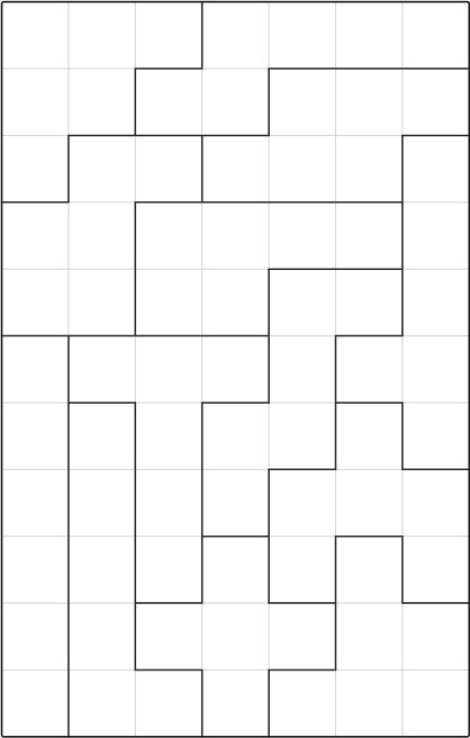 Black & White Hexomino Intruder Puzzle